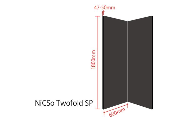 Twofold "SP"：ライトグレー　LG：２つ折り吸音材：リフレクションフィルター